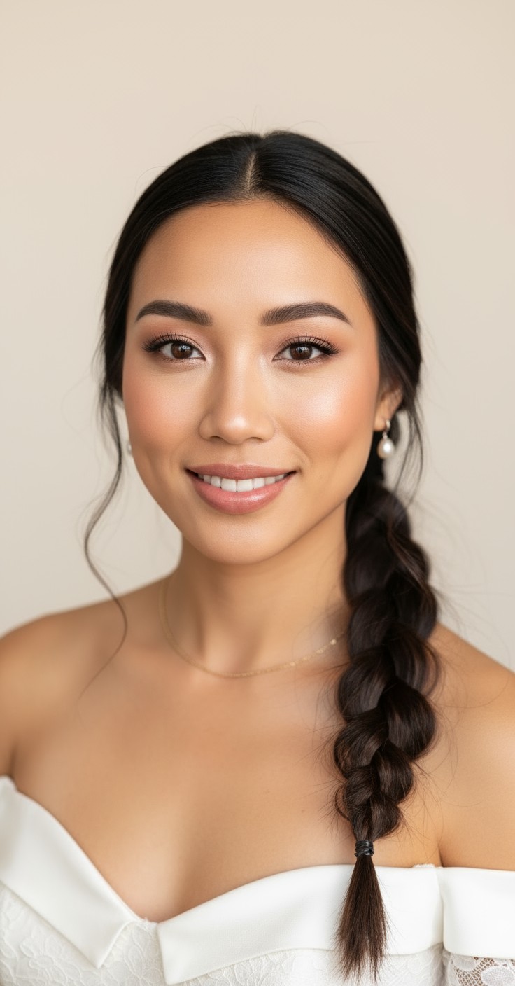 After Fishtail Bridal Hair